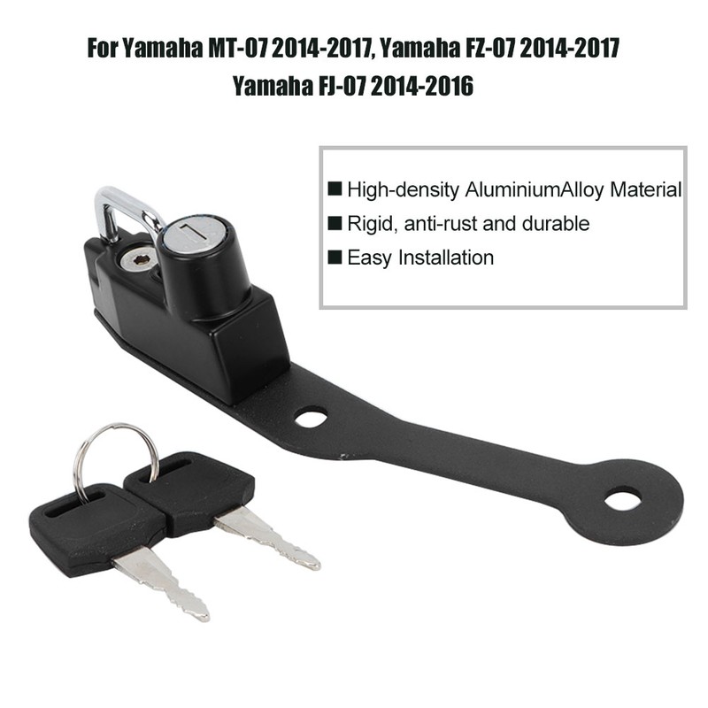 Motorcycle Alloy Helmet Lock Kit for Yamaha MT-07 FZ-07 2014-2017/FJ-07