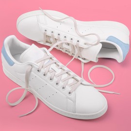 Miscly Flat Shoelaces - Various Lengths and Colours Available, cream white