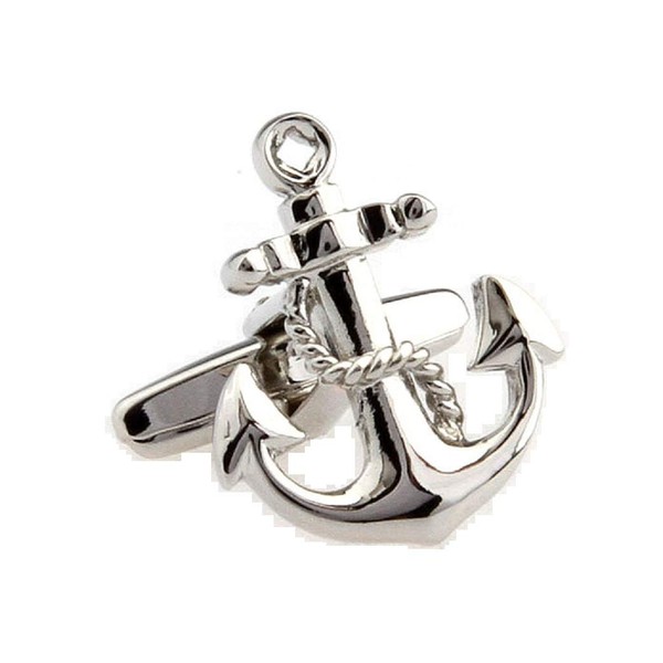 MRCUFF Anchor USN Navy Pair of Cufflinks in a Presentation