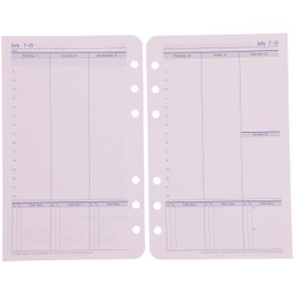 Franklin Planner 86462 Universal Weekly Refill, 12 Month Edition, Begins July 2025, Compact