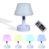 WRalwaysLX Rechargeable LED Table Lamp with Remote Control, Color-Changing Night