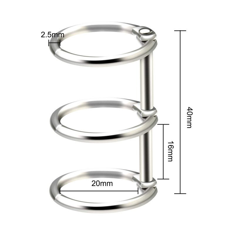 10 Pieces 3 Ring Metal Loose Leaf Binders Book Rings