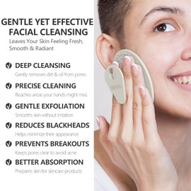 Face Scrubber 6 Pack, BEAUTAIL Silicone Manual Facial Cleansing Brush for Men Women, Gentle Face Scrubber Exfoliator, Skin Care Exfoliating Face Brush