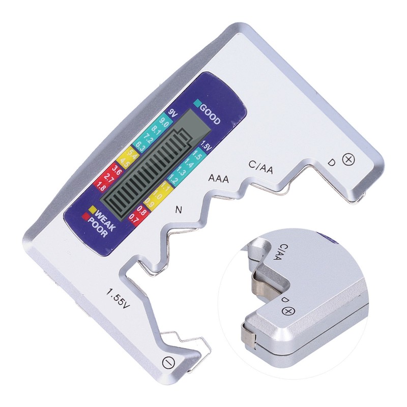 Battery Tester Universal Household Capacity Checker for D C AA