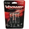 Vivitar V-4AAA-ALK AAA Alkaline Batteries, 4 Count