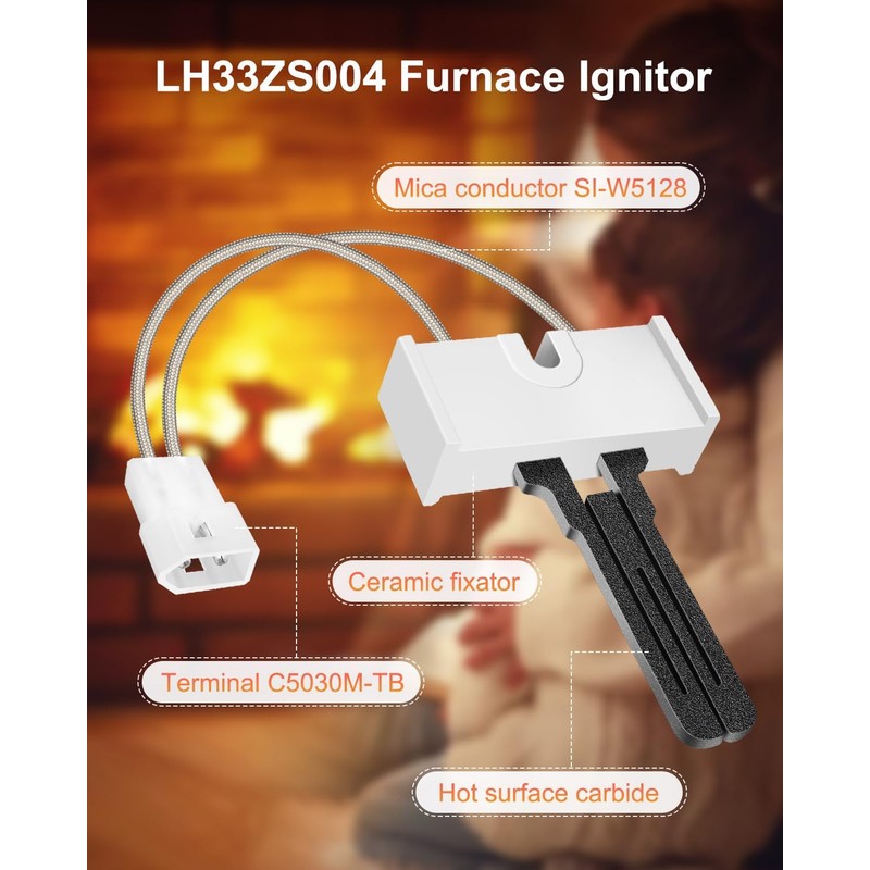 2 PCS LH33ZS004 Furnace Hot Surface Ignitor Compatible with Carrier