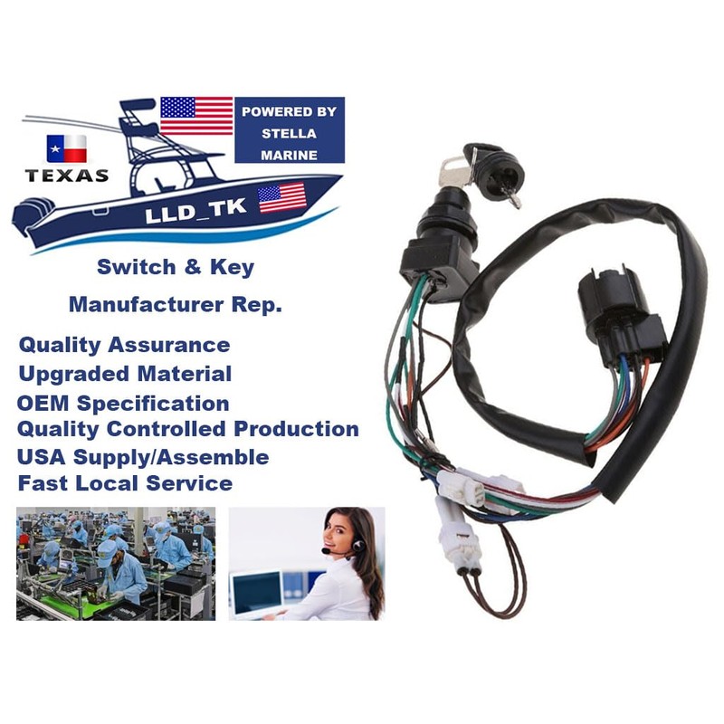 37110 93J00 Ignition Key Switch Assembly for Suzuki Outboard Remote