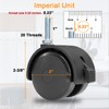 AAGUT 2" Swivel Stem Casters with Locking Brake Threaded 1/4"