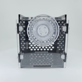 Acrylic Anemone Box, Mushroom Box, Fish Nursery, Breeding, Hatchery or Isolation Box (Reef Safe) (Suction Cup, Full Black, Clear Front)