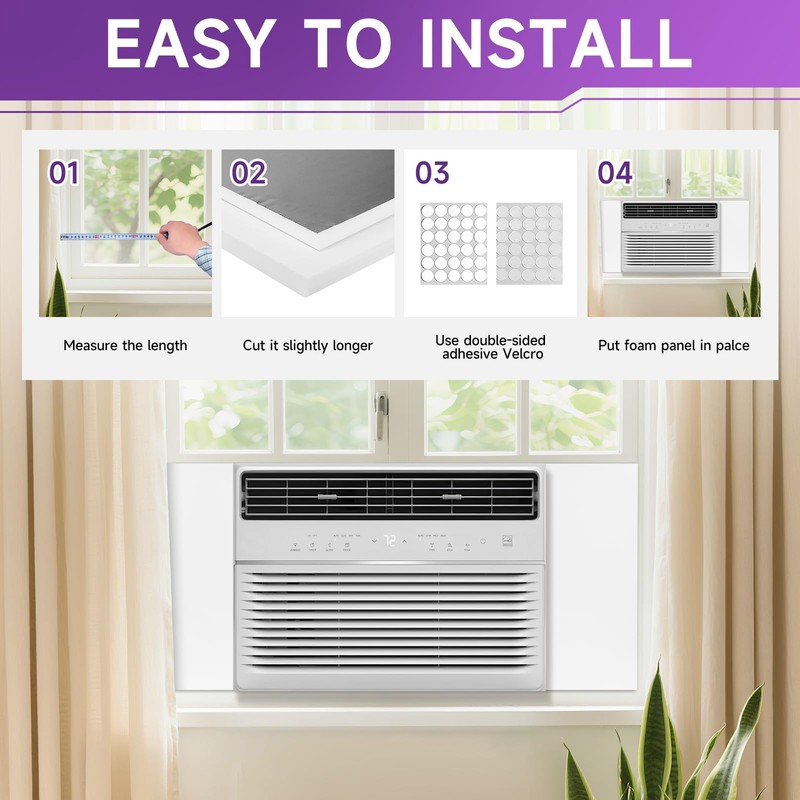 YYGCL Window Air Conditioner Insulated Foam Panels, Air Conditioner Window