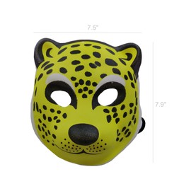 FixtureDisplays PVC Mask Costume Accessory Child Kids Adult Jungle Animal Holloween - Cheetah
