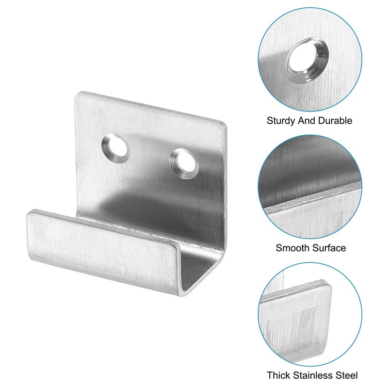 uxcell 10Pcs Mounting Bracket, 40x35mm Stainless Steel Tile Display Wall