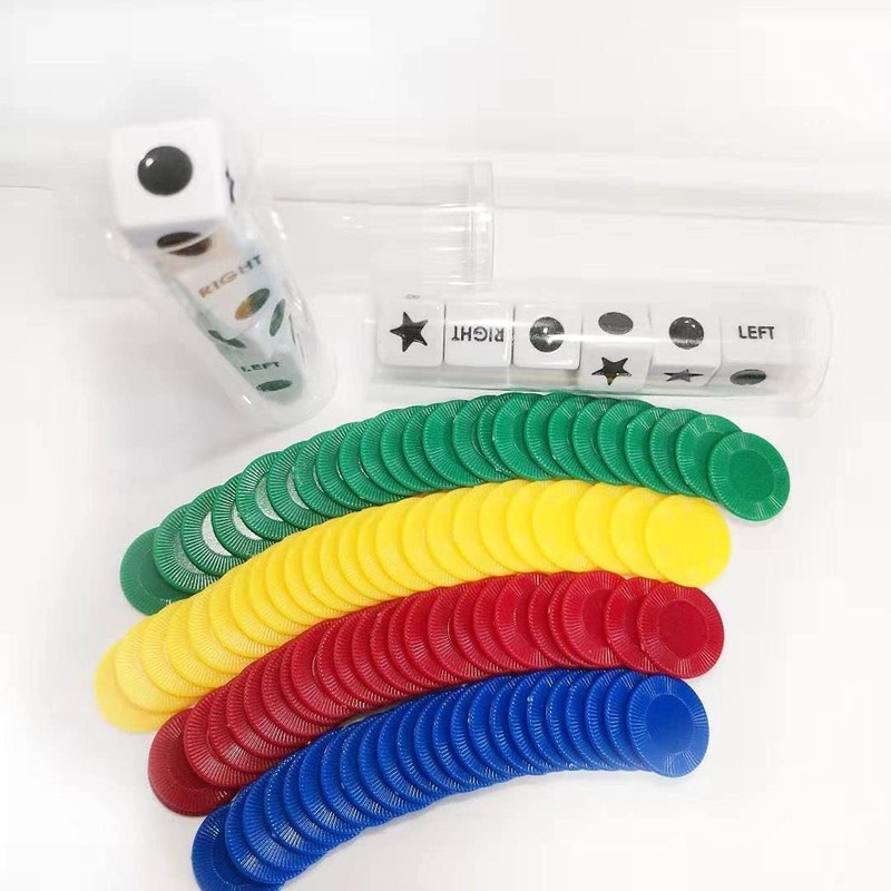 JHFY Left Right Center dice Game Prime Set Bundle- 4