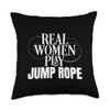 Funny Jump Rope Real Women Play Jump Rope Throw Pillow
