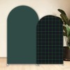 Aerdce Set of 2 (7.2ft, 6ft) Tartan Plaids Arch Backdrop