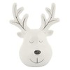 Mr Crimbo White Rudolph Reindeer Head Christmas Ornament Novelty Ceramic