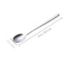 Korean long Handled soup spoon, Pack of 5,Bar Spoons Long,Silver,Set