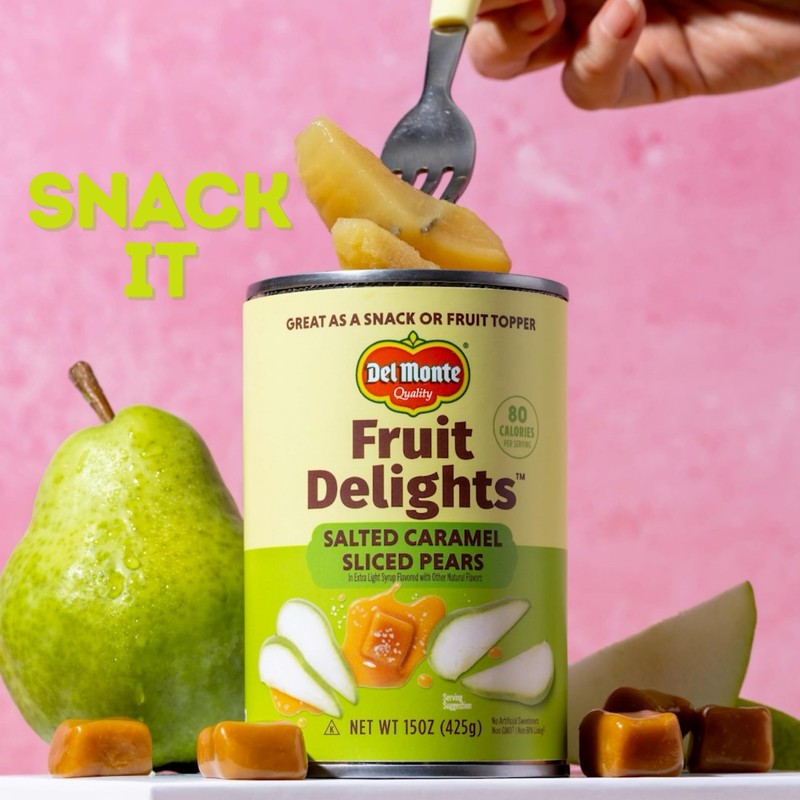 Del Monte Fruit Delights Sliced Pears with Salted Caramel in