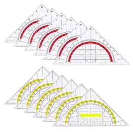 12 Stück Geodreieck Klein, Geodreieck Mit Griff Geo Dreieck Winkelmesser Schule, Für Büro Designer Studenten Malerei