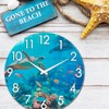 Large Outdoor Clock Waterproof - Coastal Beach Nautical Ocean Wall