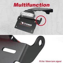 Xitomer Fender Eliminator Compatible with Water-Cooled Bonneville T100 2016-2022 Water Cooled Bonneville T120 Tail Tidy Motorcycle License Plate Holder with Tail light/License Plate Light (Clear)