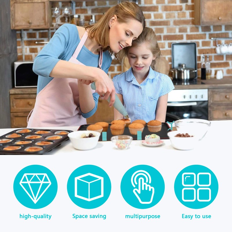 FALESOUL 16Pcs Baking Sheet Stackers, Space-Saving Tray Stackers, Reusable Trays