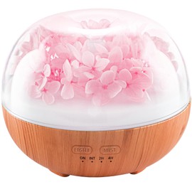 Aromatherapy Essential Oil Diffuser, 300ml Air Diffuser Humidifier with 7 LED Colors, Timer & Auto-Off for Home Bedroom Office (Pink)