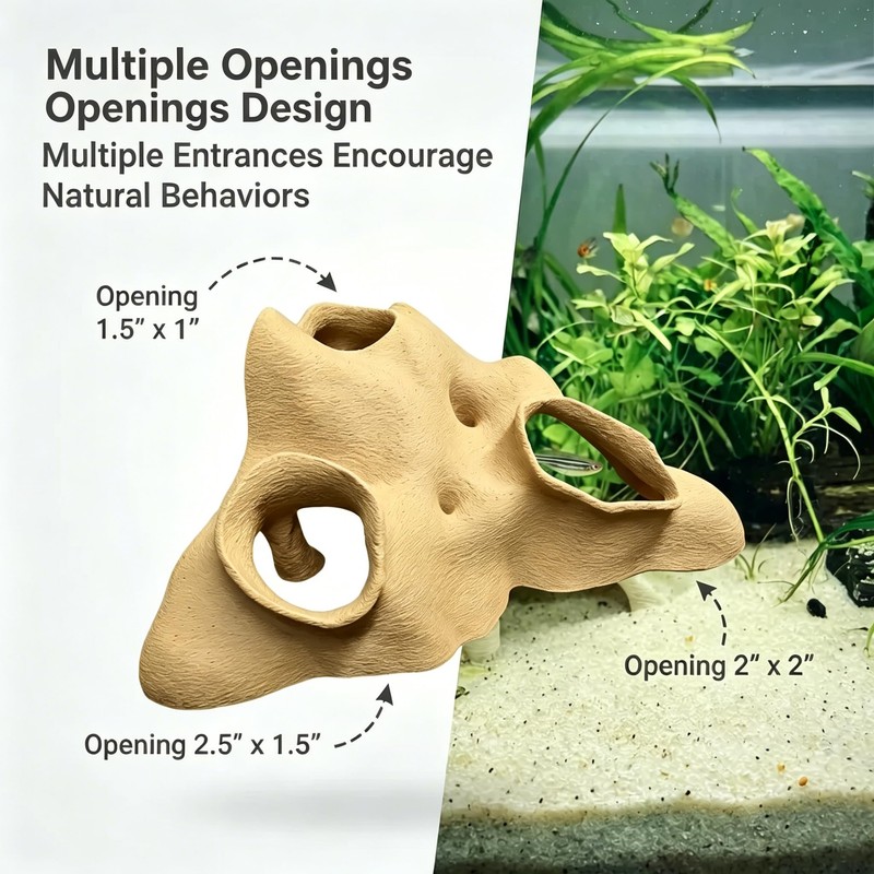 Aquarium & Terrarium Corner Cave Faux Mangrove Root Hideout for
