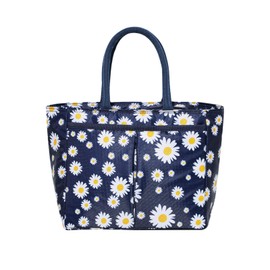 Elionless Insulated Lunch Bag, Portable Thermal Lunch Bags Cooler Bag Lunch Box Organizer Tote Bag for Women Adults Kids Girls Work School Picnic Camping Travel (A Daisy Navy)