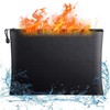 Fireproof Waterproof Document Bag, Pouch for Important Documents and Valuables,