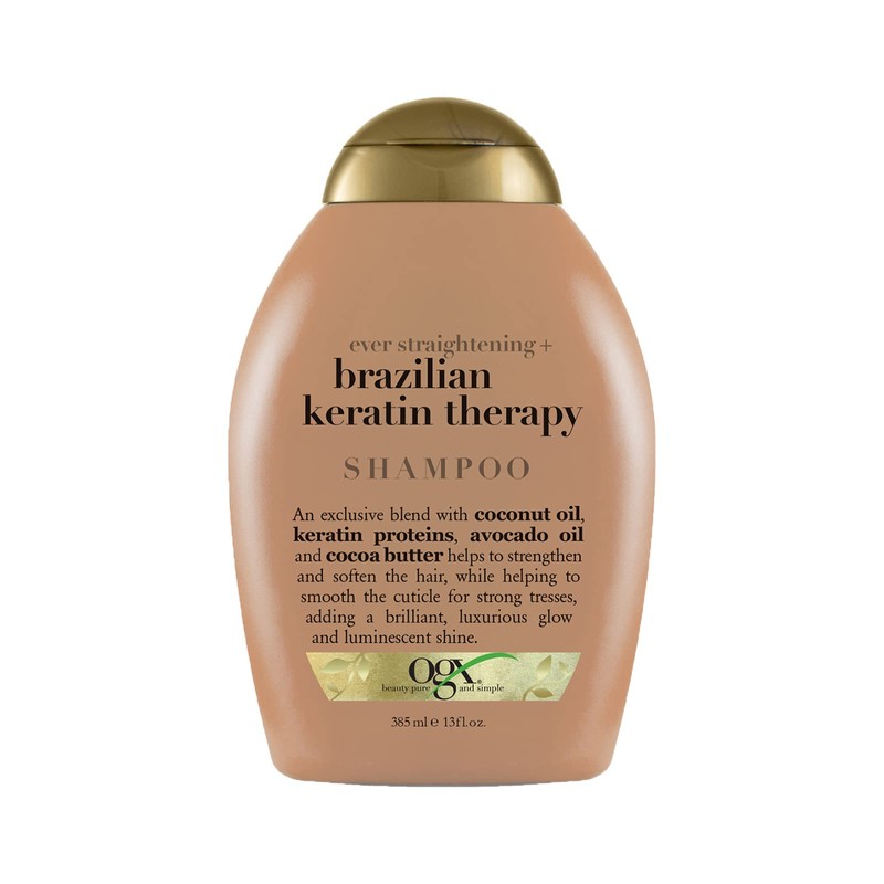OGX, Shampoo Suavizante de Keratina Brasileña, 385 ml