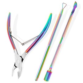 Sularpek 3-In-1 Professional Cuticle Trimmer with Cuticle Pusher - Cuticle Remover Cuticle Scissors Manicure Tools,for Fingernails and Toenails.