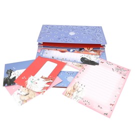 Depesche Miss Melody Bandana 12934 Writing Paper in Purple Expanding Folder with Horse Motif Includes 24 Letter Sheets in 3 Designs and 18 Envelopes