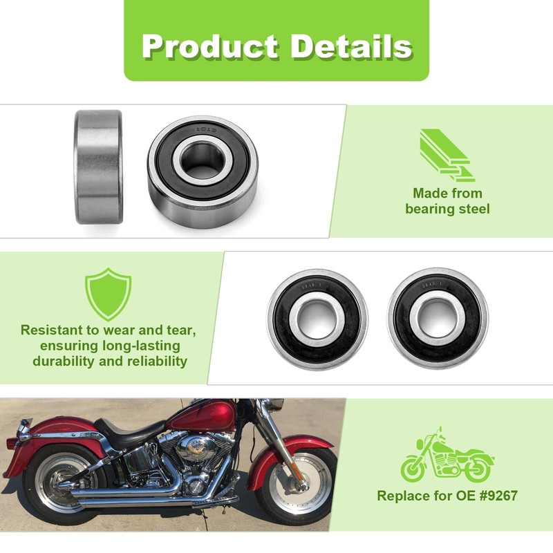 Mofun Wheel Bearing Seal Kit Compatible with Harley Touring Softail