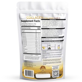 Gold Vital Life Vital Life, Collagen Peptides Powder +17 Super Ingredients, 1 lb, Pineapple Flavor, Supports Hair, Skin, Nails, Bones, Joints & Digestive Health, Collagen for Women & Men.