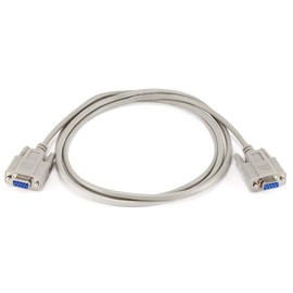 Monoprice Molded Null Modem Cable - DB9, Female to Female, 6 Feet, Beige