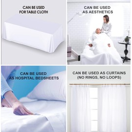 Oakias Queen Flat Sheets White – Pack of 2 Top Sheets for Bed – Soft Brushed Microfiber Fabric – Shrinkage & Fade Resistant – Ideal for Hotels and Hospitals – Machine Washable