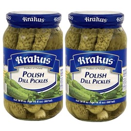 Krakus Polish Dill Pickles 2 pack x 30 oz (887g) Product of Poland.