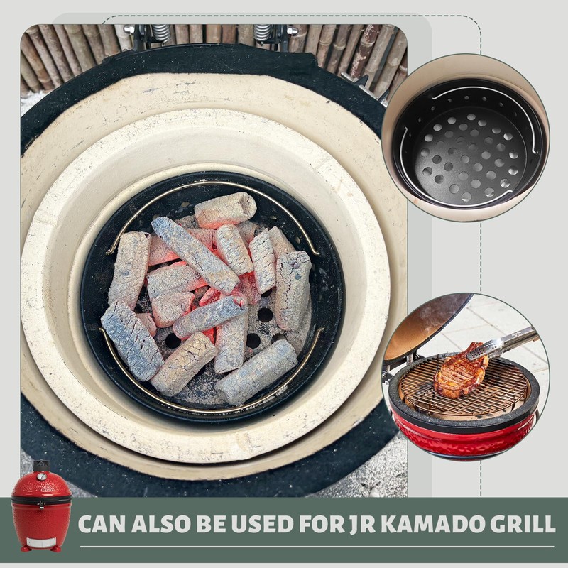 KAMaster Charcoal Basket Carbon Steel Fire Bowl for MiniMax,Small&Medium Bigg