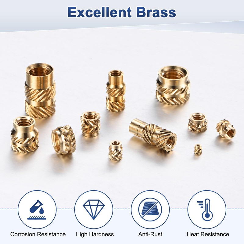 M METERXITY 50-Pack Threaded Inserts - M3 x 3mm L