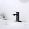 Matte Black Single Handle Basin Faucet for Bathroom & Laundry