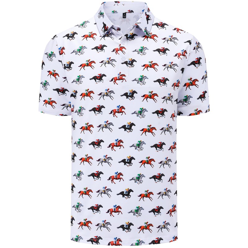 Men's Golf Polo Shirts Funny Golf Shirts for Men Performance
