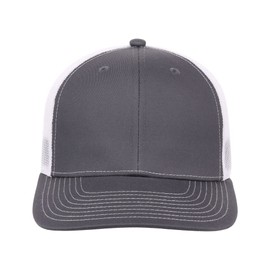 Lids Blank Slam Dunk Trucker Adjustable Snapback Hat, Charcoal/White, One Size