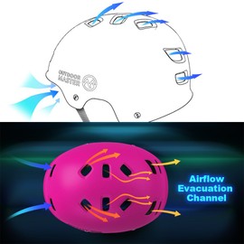 OutdoorMaster Skateboard Cycling Helmet - Two Removable Liners Ventilation Multi-Sport Scooter Roller Skate Inline Skating Rollerblading for Kids, Youth & Adults - M - Pink