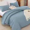 ROSGONIA California King Comforter Set Dusty Blue, 3pcs (1 Boho