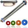 IntXanth Stainless Steel Rolling Pin with Thickness Rings, 17 Inches