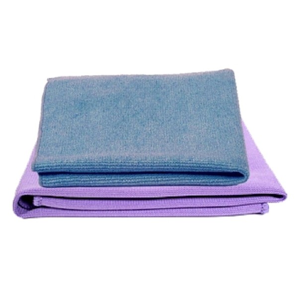 Norwex Basic Package - Microfiber Antibacterial - Glass Window Cleaning Cloth and Household Enviro Dusting Cloth (Blue envirocloth and purple window cloth)