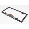 Creathome Shining Rainbow Pattern Diamond Chain License Plate Frame from