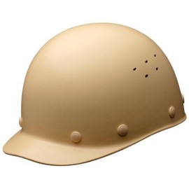 [ミドリ安全] ヘルメット 作業用 FRP製 通気孔付 ズレ防止 SCS1V RA KP付 クリーム