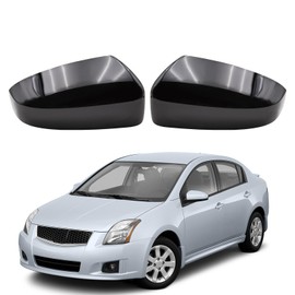 KYYET Gloss Black Side Wing Mirror Cover Cap Compatible with 2007 2008 2009 2010 2011 2012 Nissan Sentra